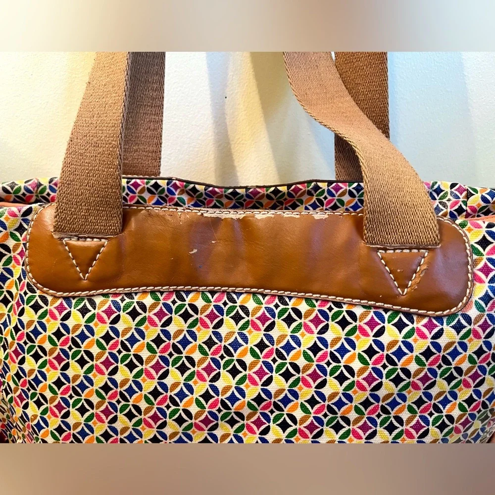 Fossil Geometric Multicolored Large Tote Bag